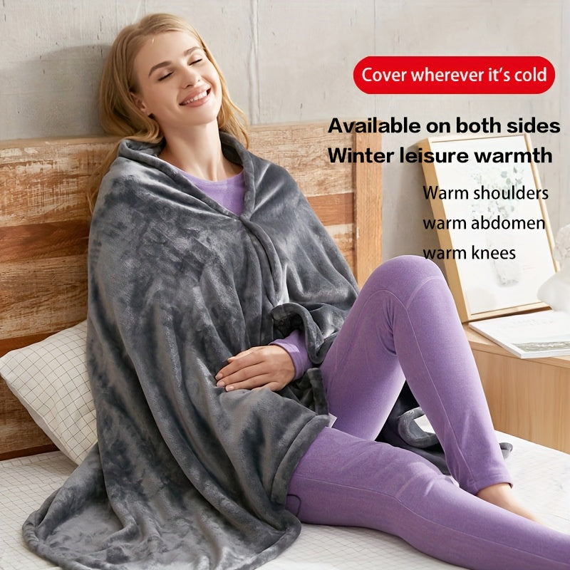 LoungeYard | Electric Blanket USB Heated Fleece Shoulder Wrap — product view 4