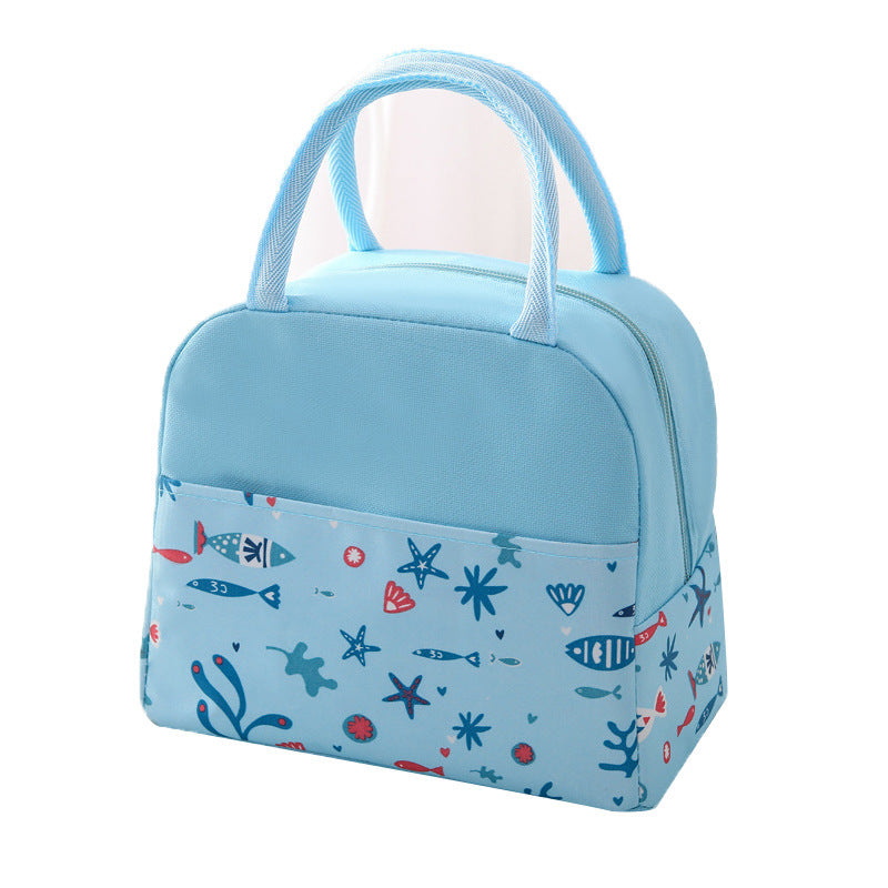 Insulated lunch bag with trendy flamingo pattern LoungeYard — product view 5