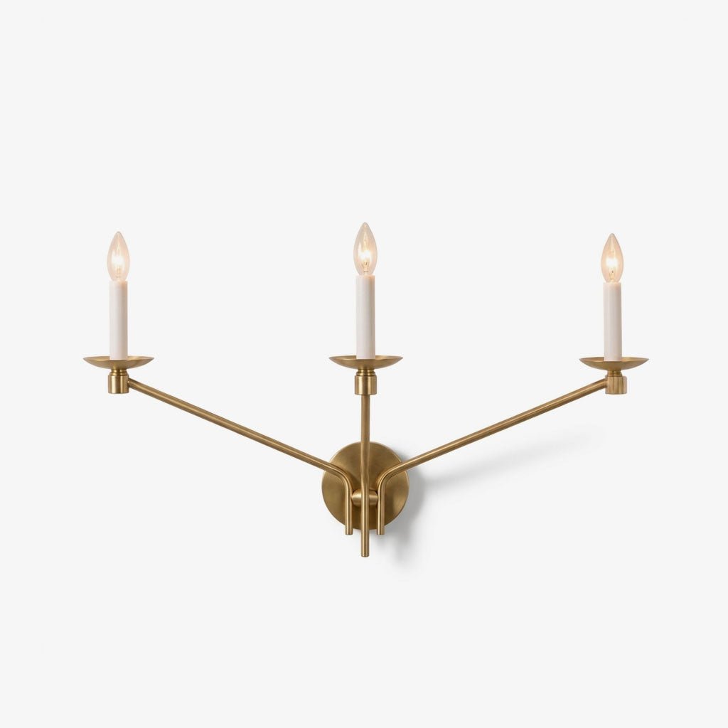 Vesper Brass Candlestick Sconce — product view 1