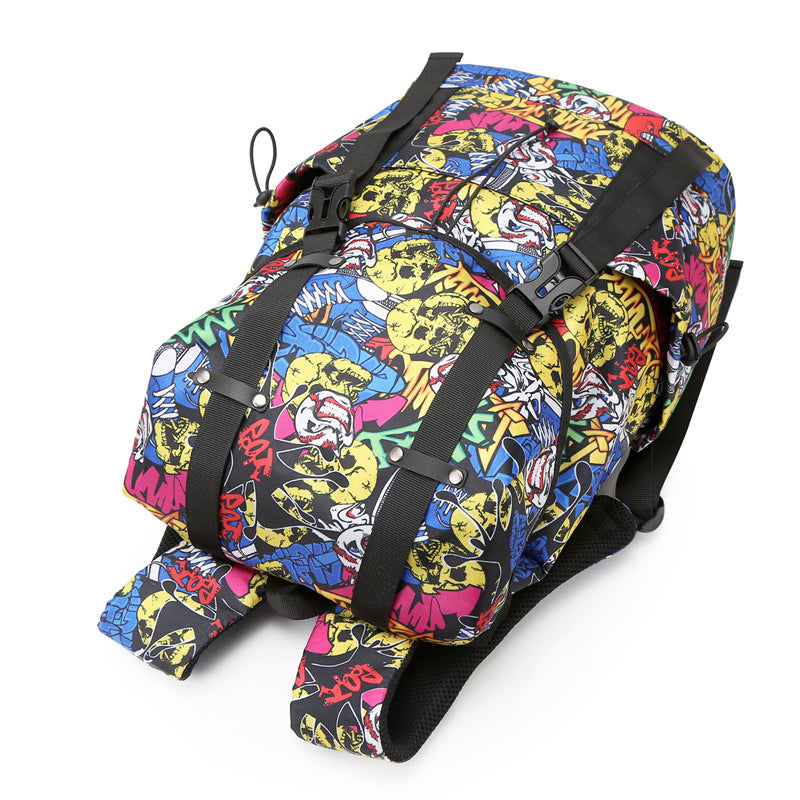 WoFloral Patterned Multi-Compartment Backpack LoungeYard — product view 1