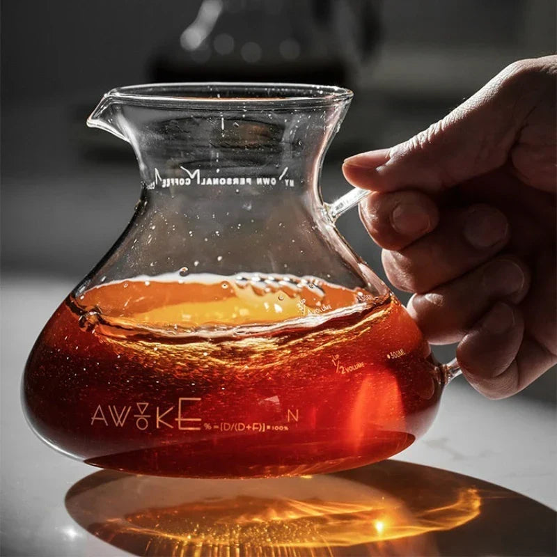 15oz Glass Pour Over Coffee Server Heat-Resistant Drip Brewing Carafe | LoungeYard — product view 3