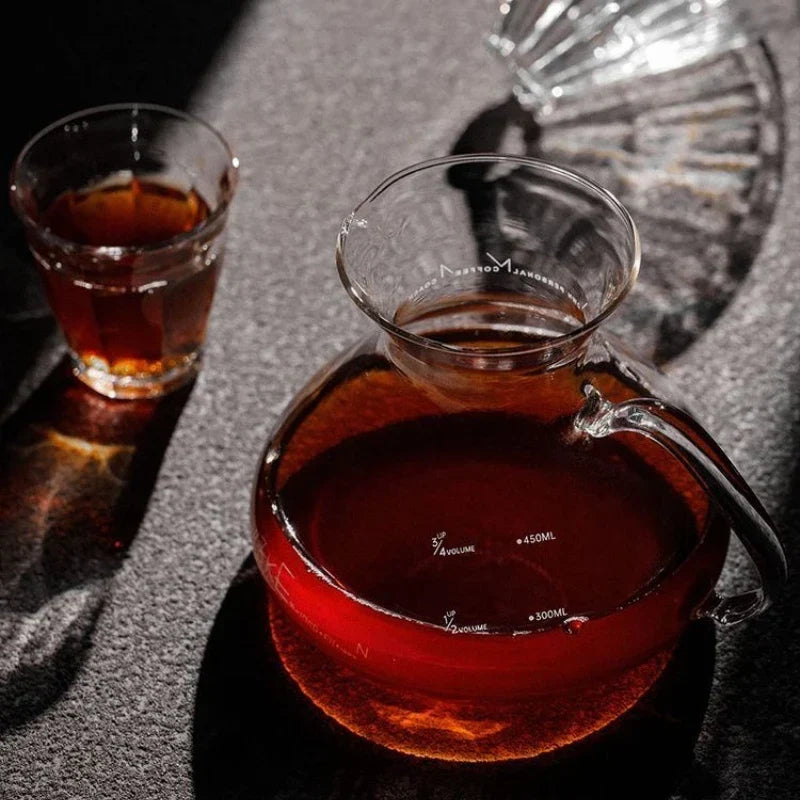 15oz Glass Pour Over Coffee Server Heat-Resistant Drip Brewing Carafe | LoungeYard — product view 5