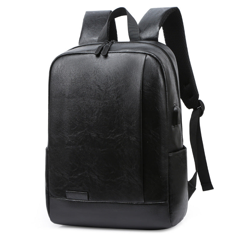 Stylish Leather Laptop Backpack LoungeYard — product view 4