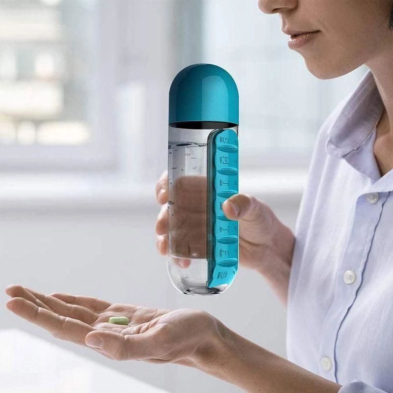 LoungeYard | 2 in 1 Daily Pill Box Water Bottle — product view 6