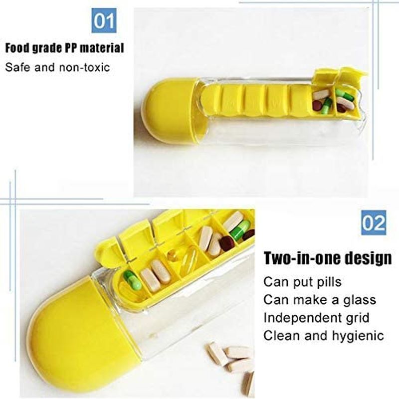 LoungeYard | 2 in 1 Daily Pill Box Water Bottle — product view 4