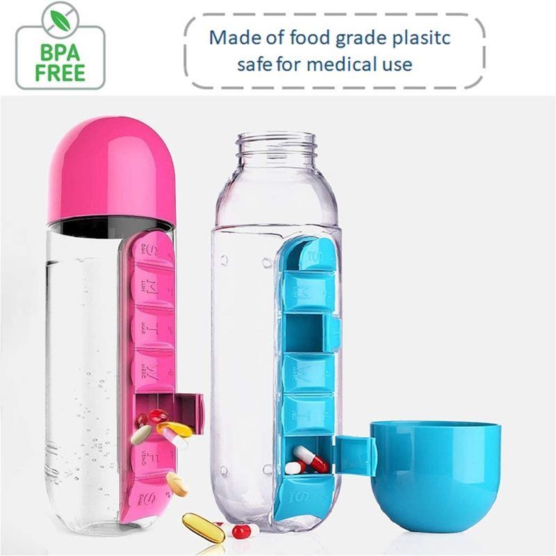 LoungeYard | 2 in 1 Daily Pill Box Water Bottle — product view 2