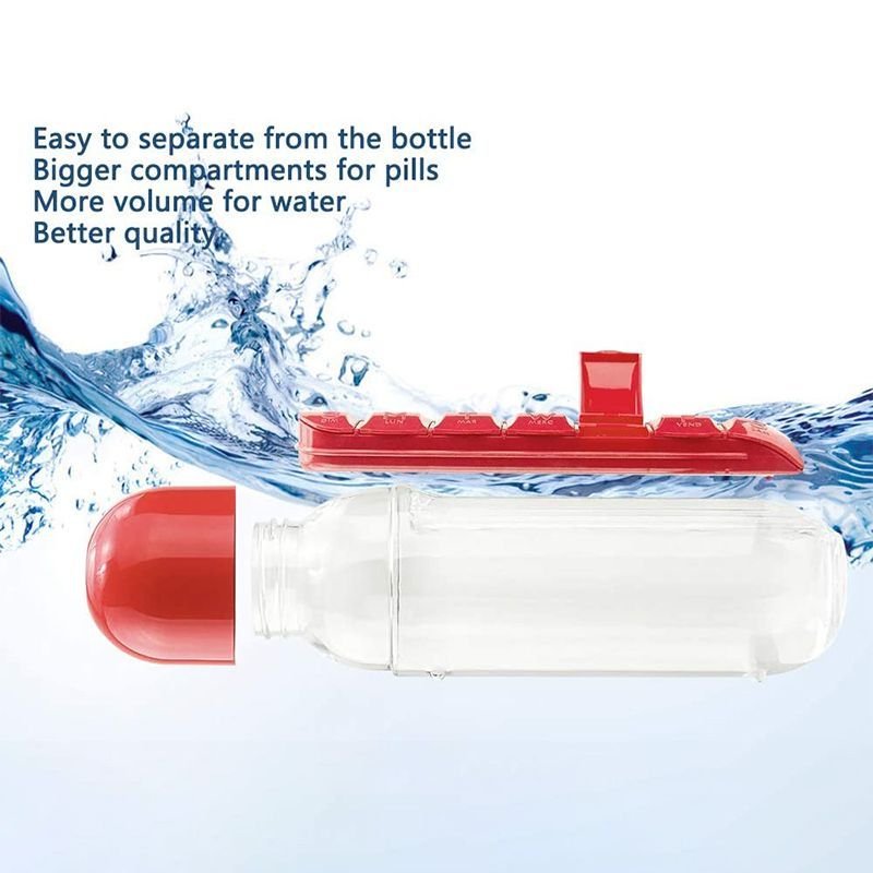 LoungeYard | 2 in 1 Daily Pill Box Water Bottle — product view 3