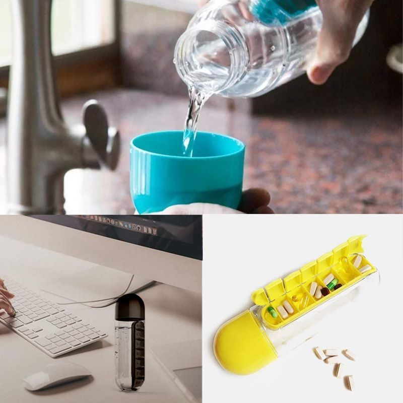 LoungeYard | 2 in 1 Daily Pill Box Water Bottle — product view 5