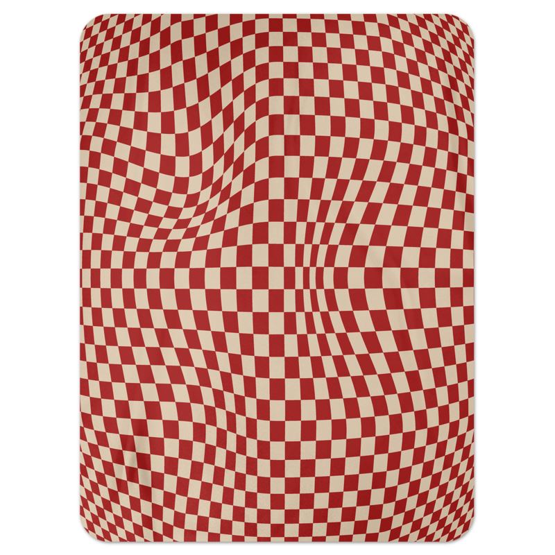 Checkerboard Throw Blanket - Vintage Red | LoungeYard — product view 1