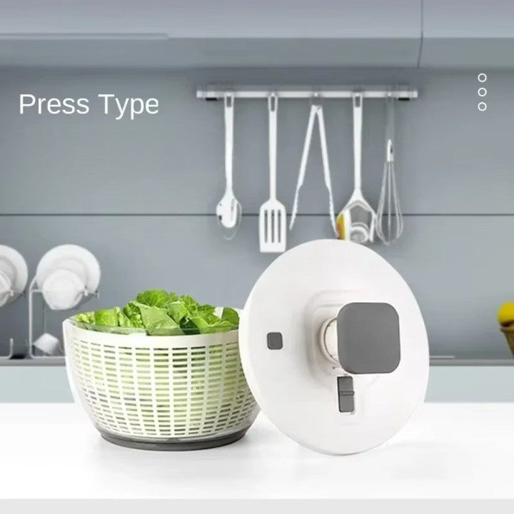 LoungeYard | Compact One-Hand Spin Salad Spinner Dryer Bowl — product view 3