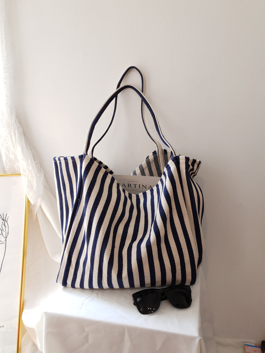 Lightweight Striped Tote Bag — product view 2