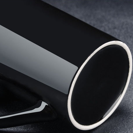 12 Constellations Black Ceramic Mug with Lid Spoon | LoungeYard — product view 4