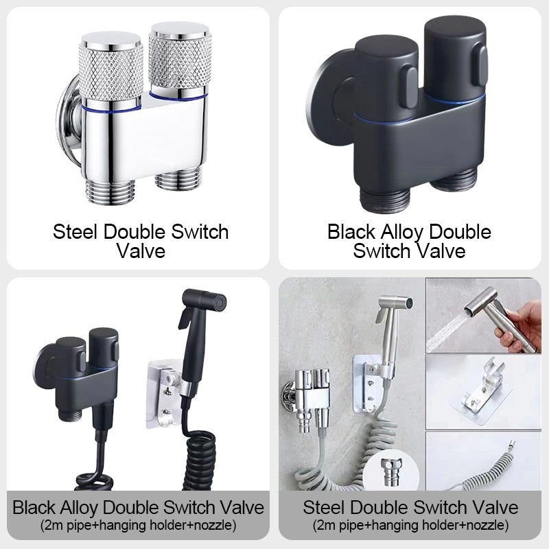 LoungeYard | 1/2" angle valve with double switch outlet — product view 7