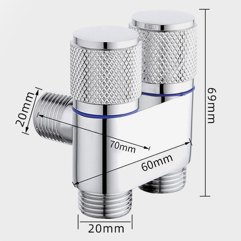 LoungeYard | 1/2" angle valve with double switch outlet — product view 6