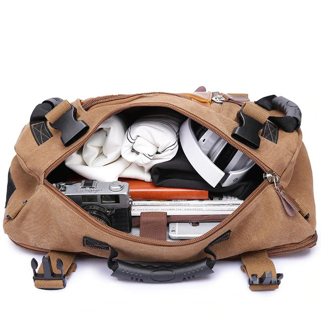 LoungeYard | Men Canvas Multifunctional Travel Backpack — product view 7