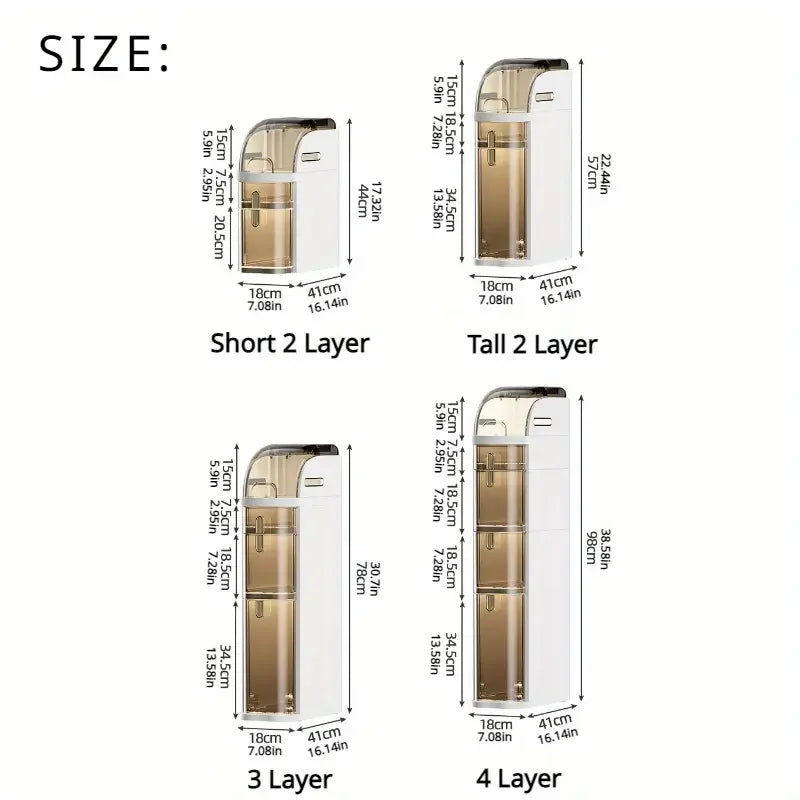 LoungeYard | BathroomBliss Rolling Cabinet | Space-saving bathroom solution with wheels for easy moving — product view 7