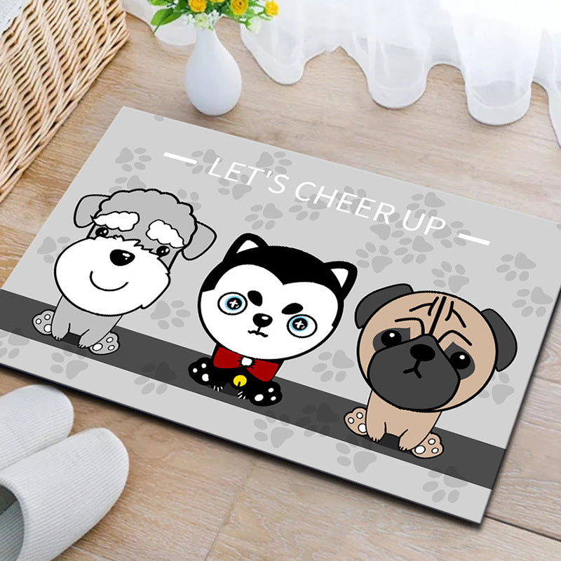 Playful Cat-Themed Kitchen Mat Set Bowlift — product view 6