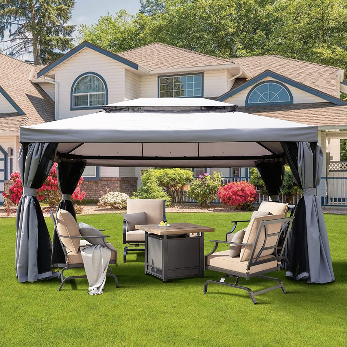 LOUNGE YARD Replacement Canopy Top for 10x13 FT Outdoor Gazebo — product view 7