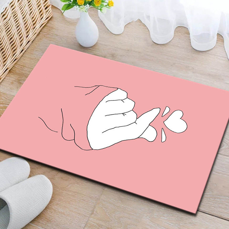 Playful Cat-Themed Kitchen Mat Set Bowlift — product view 2