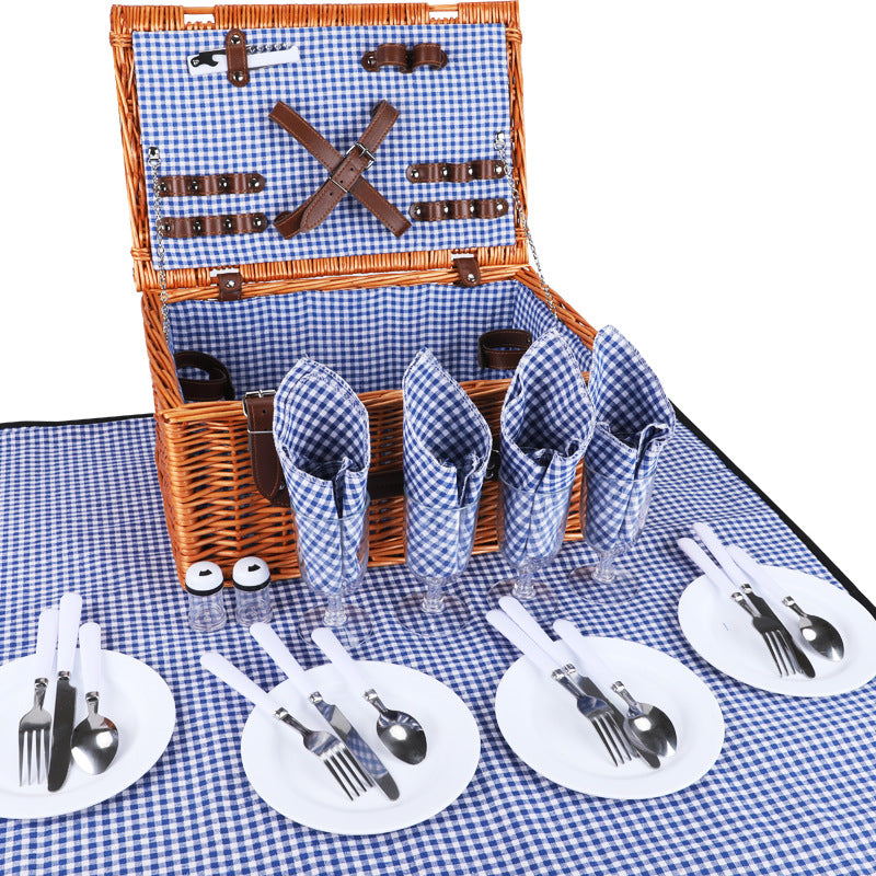 Women’s picnic basket with integrated dish set and thermal insulating elements LoungeYard — product view 2