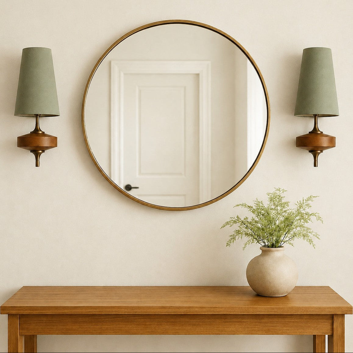 Rowan Fabric Drum Wall Sconce, Walnut, 1 or 2 Head — product view 3