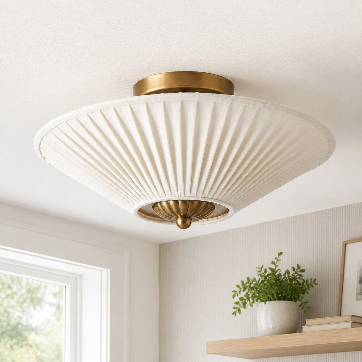 Elumina Silk Drum Semi-Flush Ceiling Light — product view 7