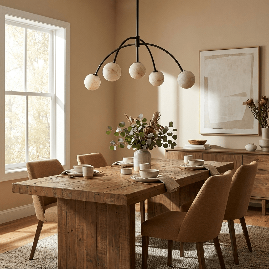 Lunara Alabaster Arc Chandelier — product view 2