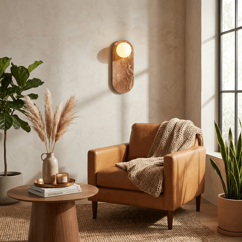 Serenne Stone Capsule Wall Sconce — product view 4