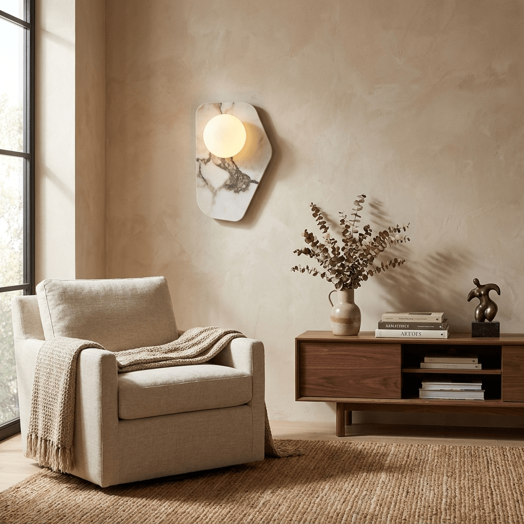 Veyla Stone Pebble Wall Sconce — product view 3