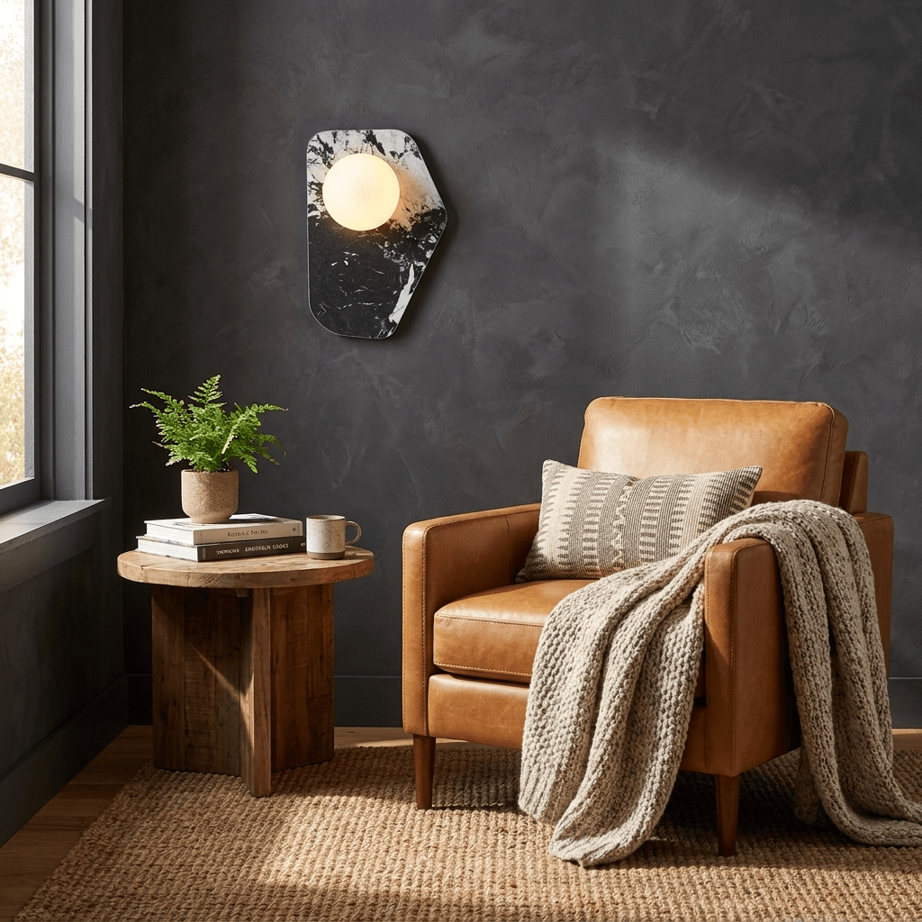 Veyla Stone Pebble Wall Sconce — product view 4
