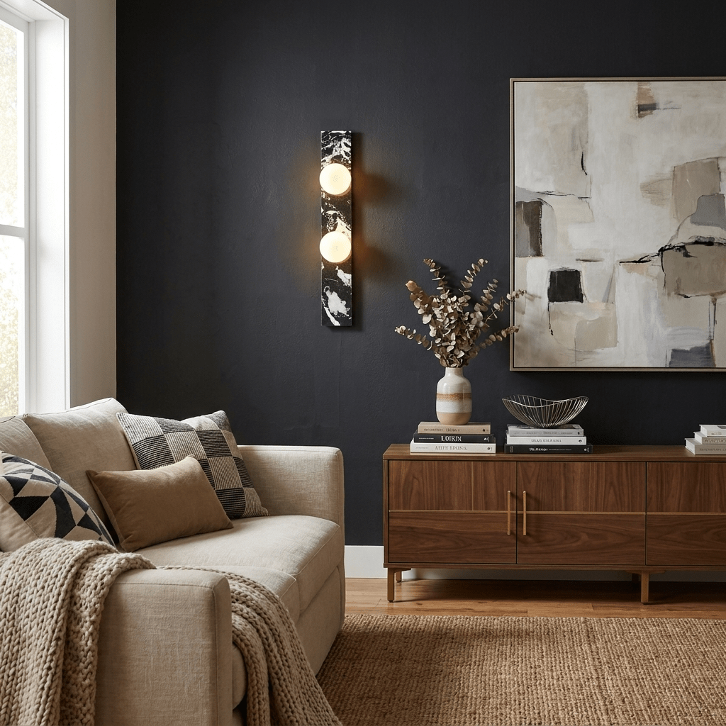 Virelle Stone Double Globe Wall Sconce — product view 5