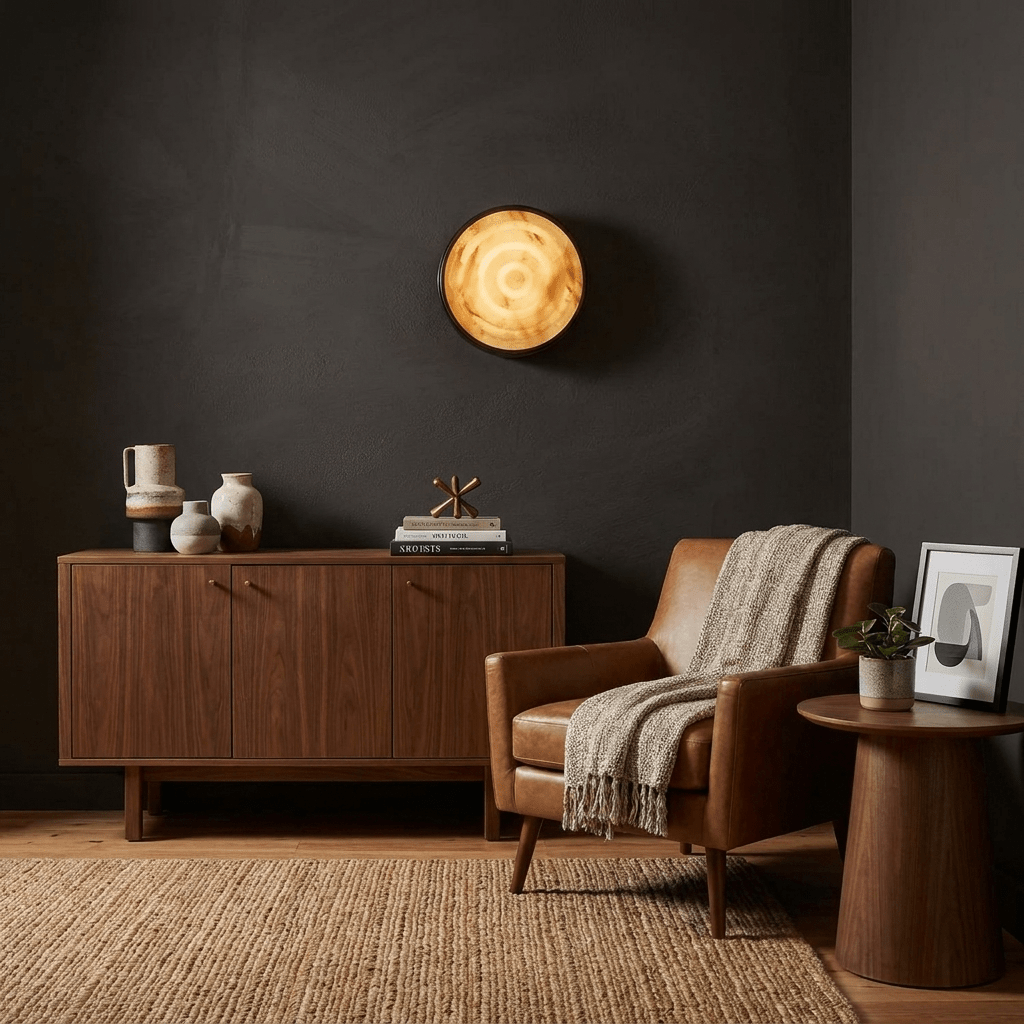 Orlina Stone Disc Wall Sconce — product view 3