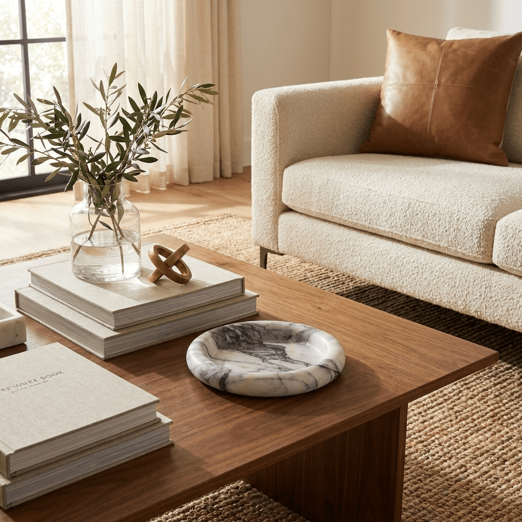 Luna Natural Stone Tray — product view 2
