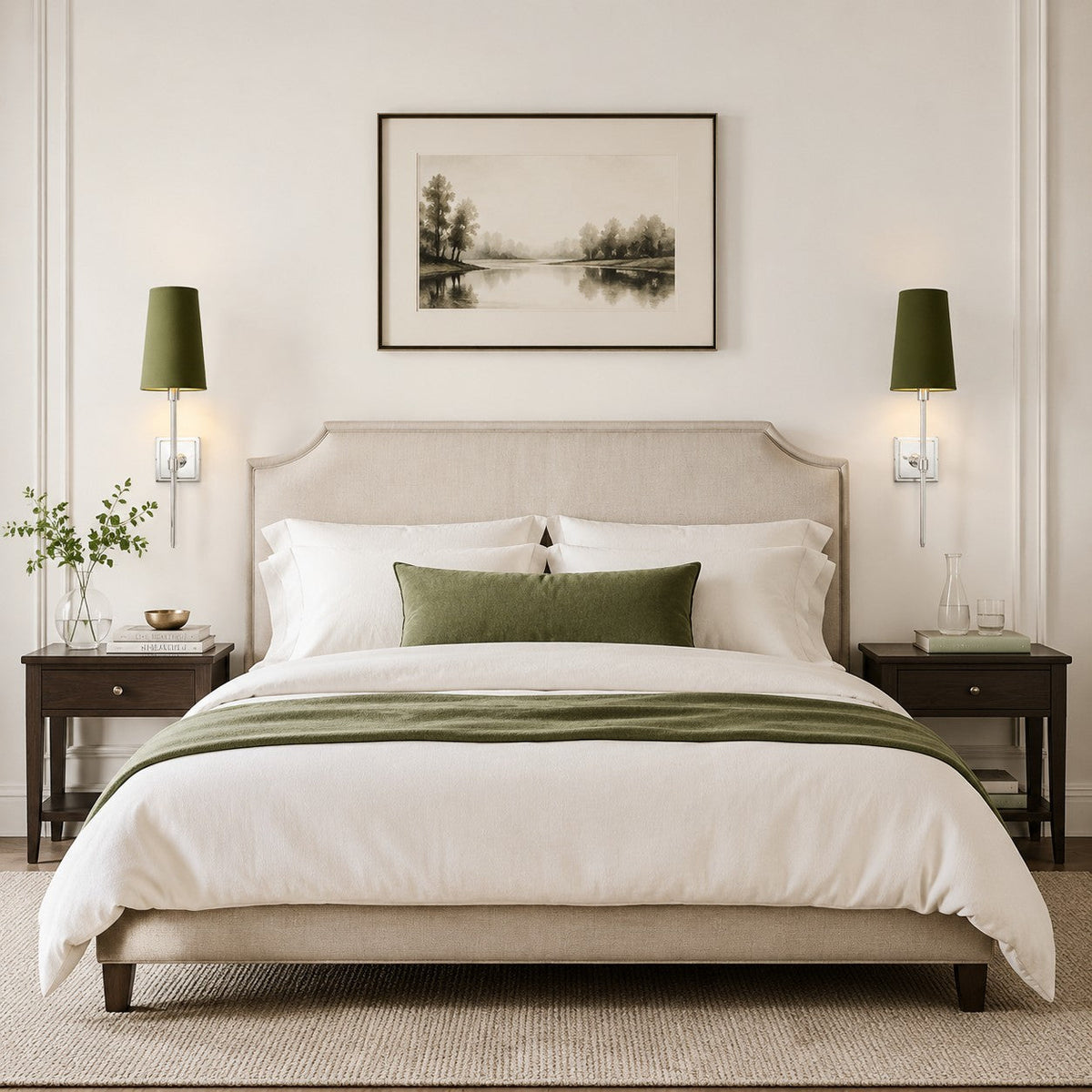 Rowan Linen Drum Wall Lamp, 1 to 3 Heads — product view 3