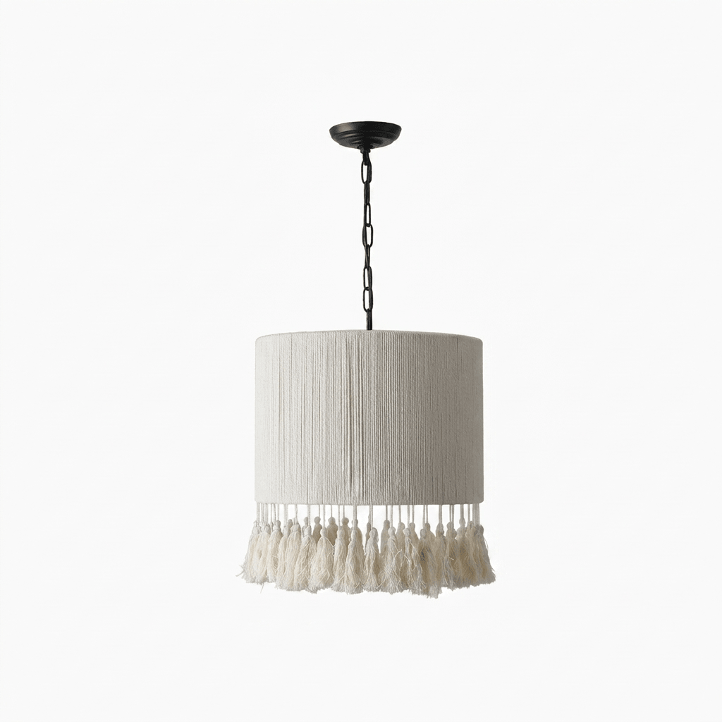 Marlow Tasseled Cotton Pendant Light — product view 7