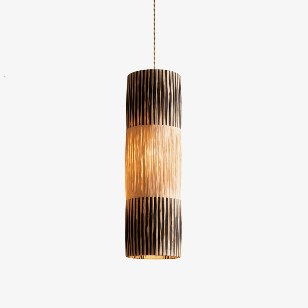 Reed Woven Raffia Pendant Lamp — product view 1