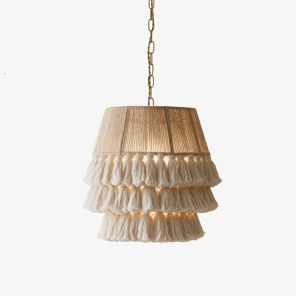 Cascade Tasseled Rope Pendant Lamp — product view 1