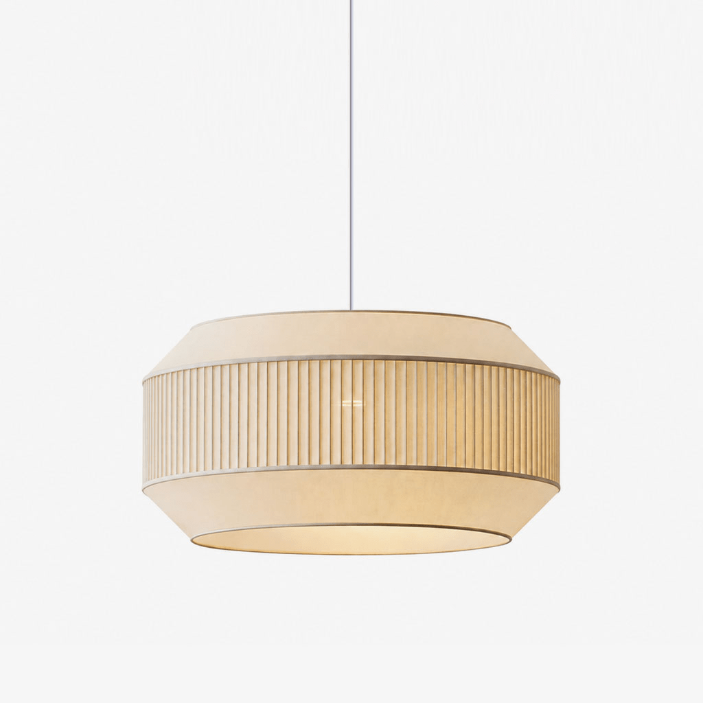 Alder Fluted Fabric Pendant Lamp — product view 1