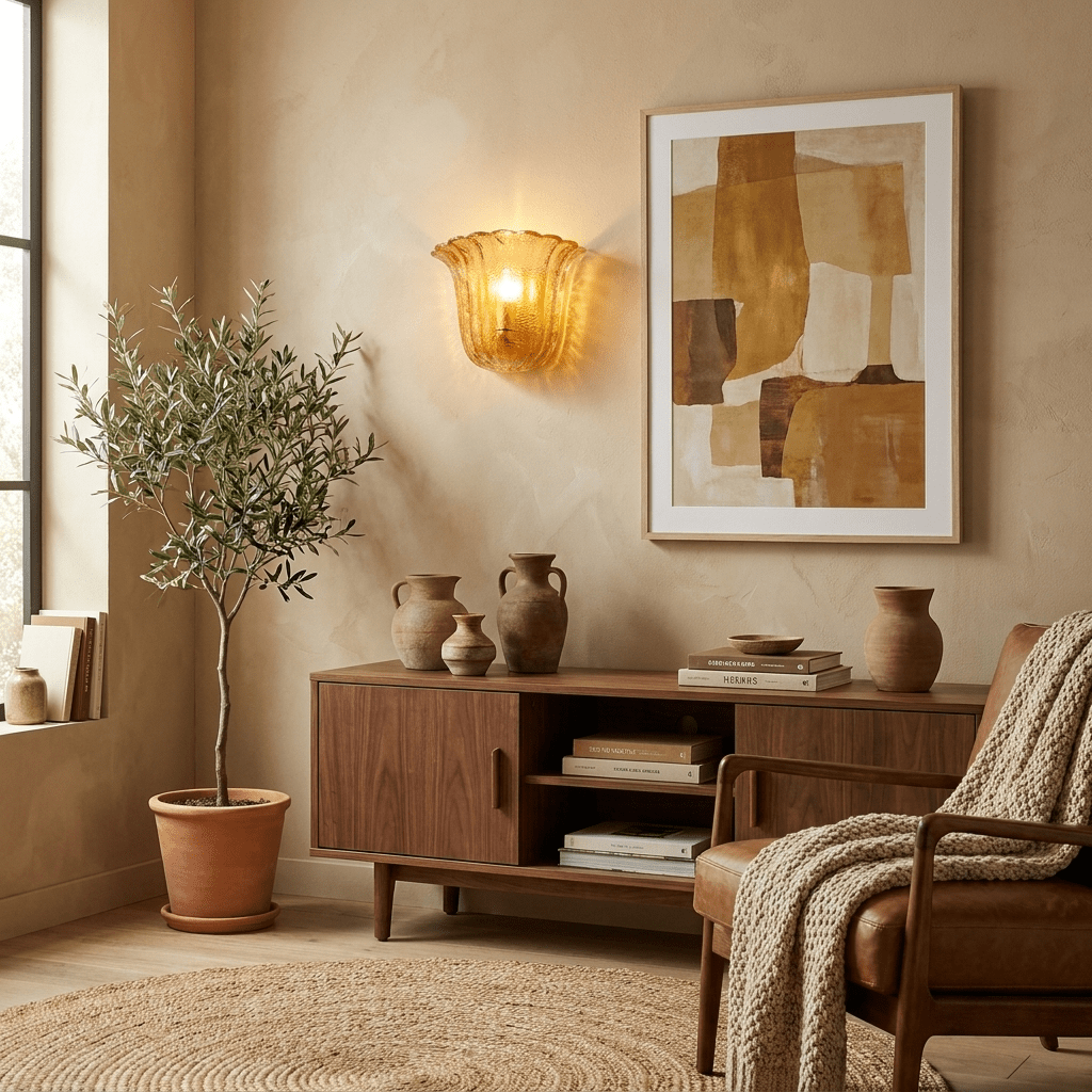 Marigold Fluted Glass Wall Sconce — product view 3