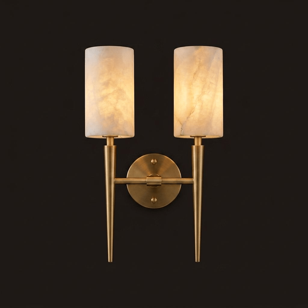 Spire Alabaster Twin Sconce — product view 5
