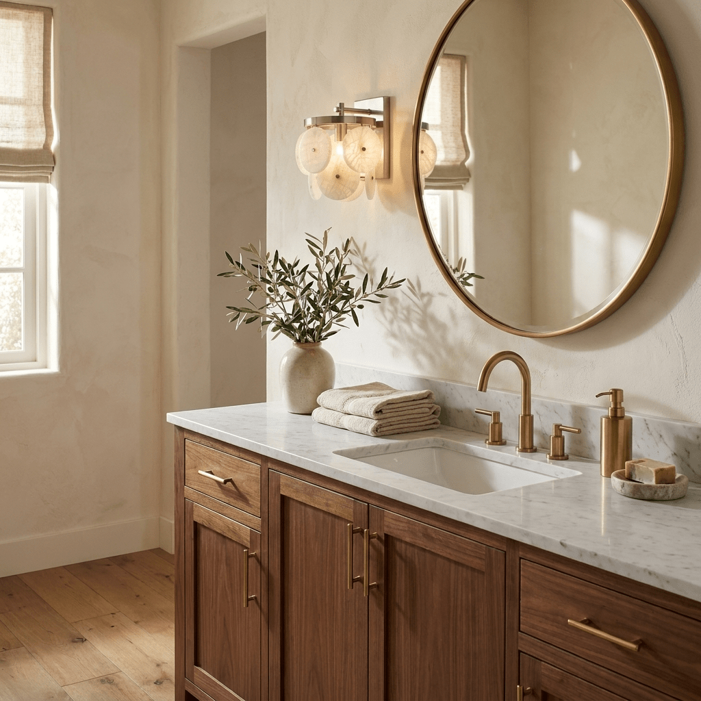 Rosette Alabaster Disc Sconce — product view 5