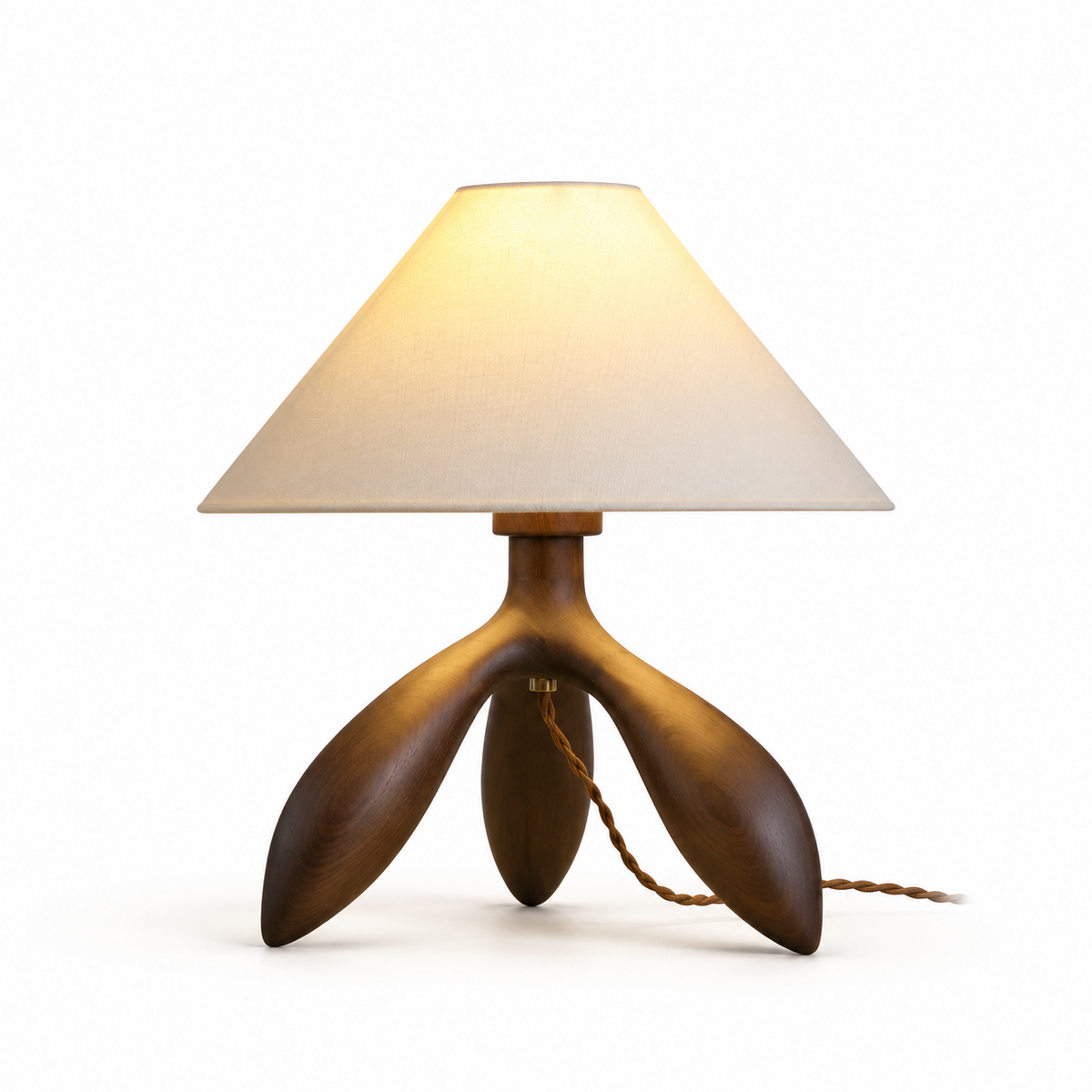 Trefoil Wood Table Lamp — product view 4