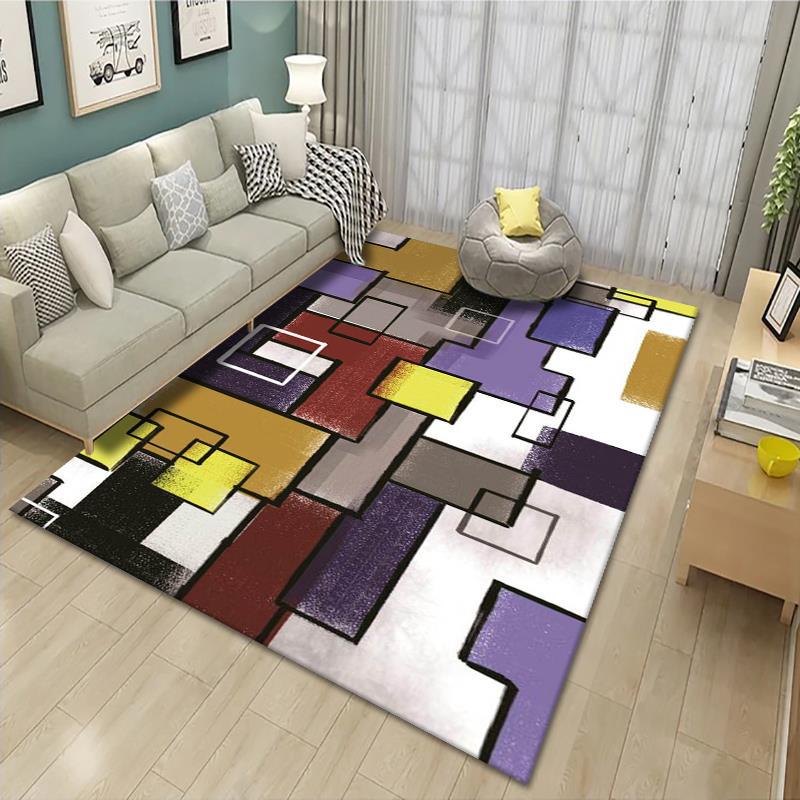 Geometric Patterned Area Rug Bowlift — product view 4