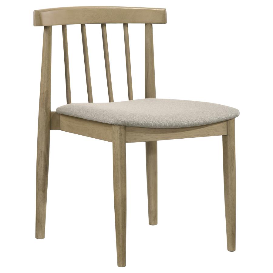 Coaster Decker 5-Piece Round Natural Dining Table Set with High Spindle-Back Windsor Chairs – 193930NAT-S5A — product view 3