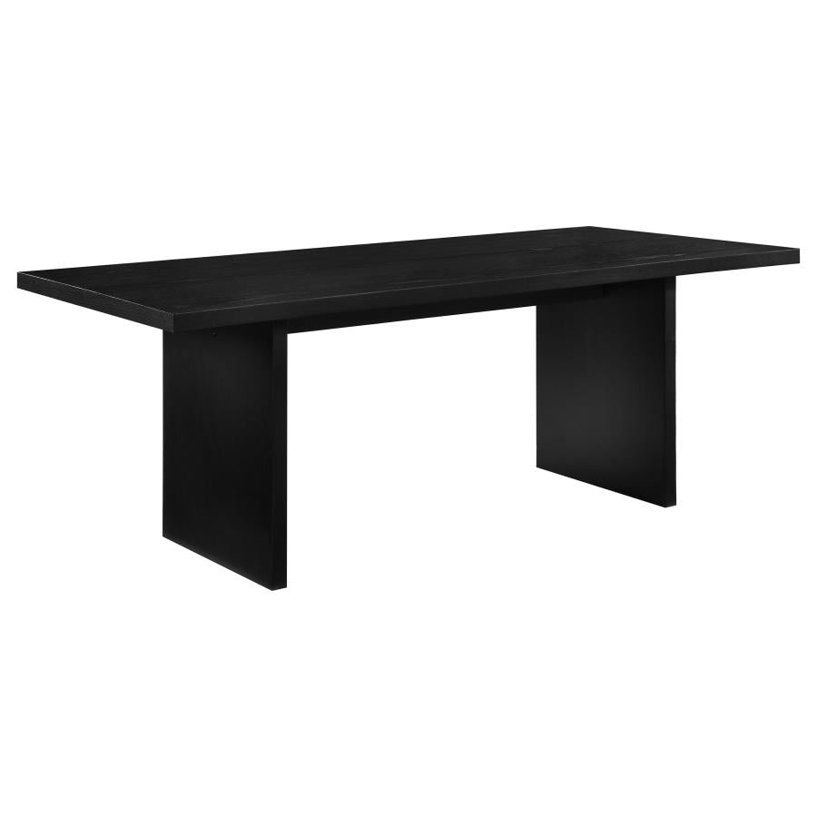 Coaster Decker 7-Piece 82" Black Dining Table Set with Wheat Spindle-Back Chairs – 193951BLK-S7A — product view 2