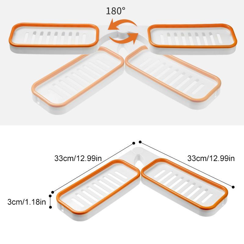 Rotating Bathroom Corner Shelf with Tool-Free Installation and 7 kg Capacity — product view 4