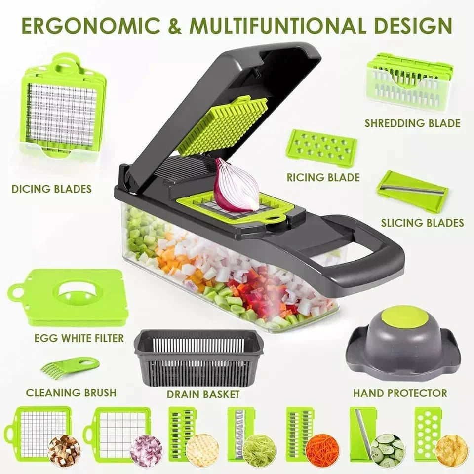 12 in 1 Vegetable Cutter Slicer Grater Chopper LoungeYard — product view 1