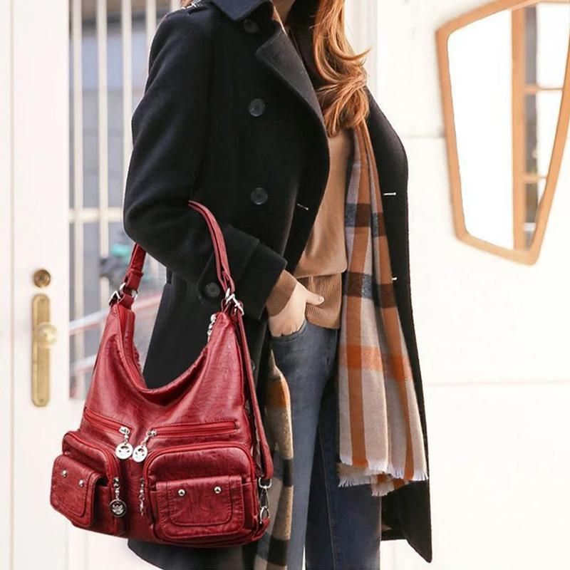 LoungeYard | Multi-Pocket Vintage Shoulder Bag — product view 4