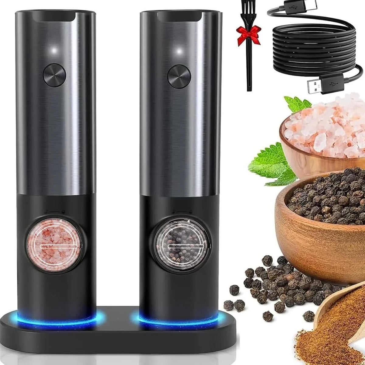 LoungeYard | Noble Electric Salt and Pepper Mill with Battery — product view 1