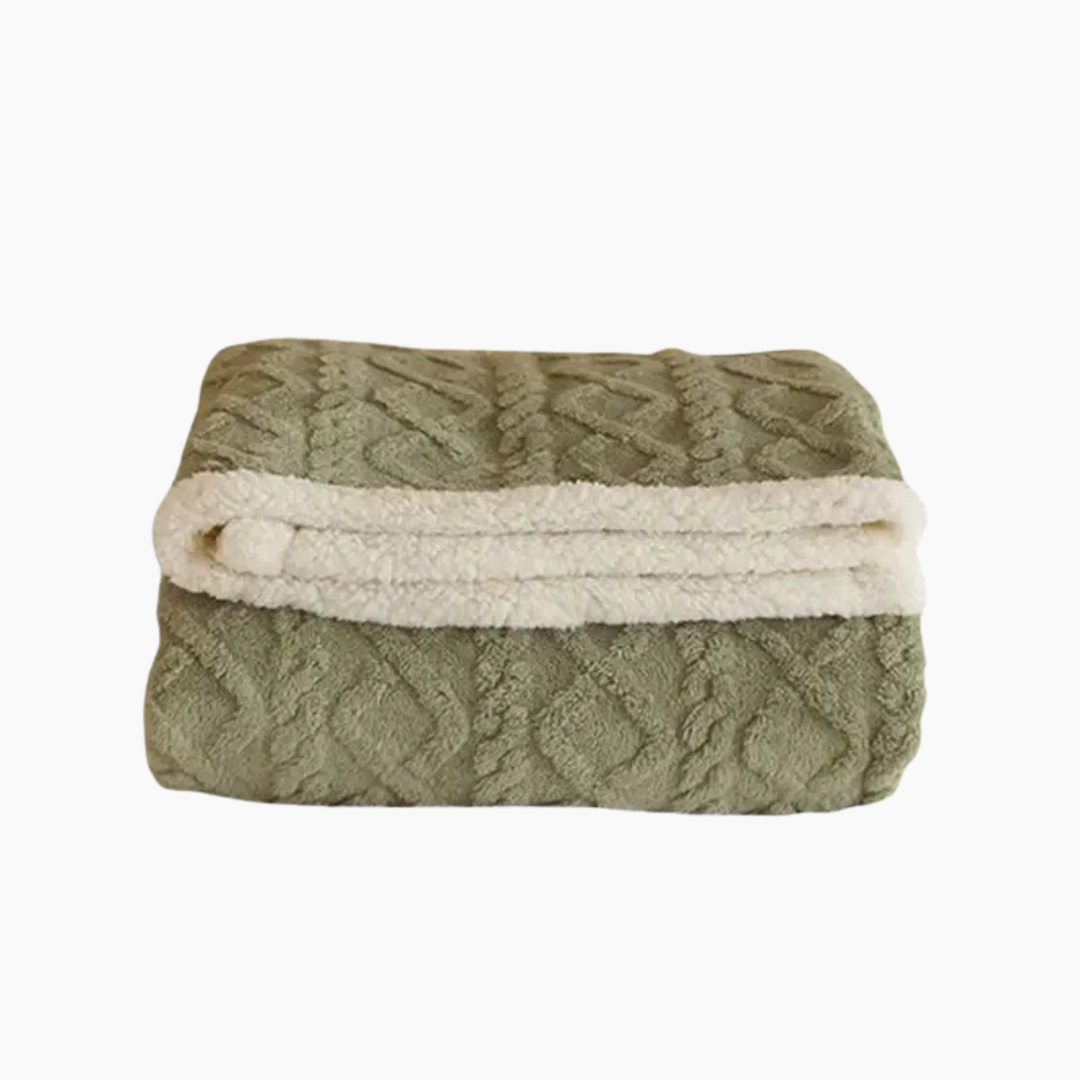 LoungeYard | Thick Warm Fleece Blanket Soft Stylish for Bedroom and Sofa — product view 2